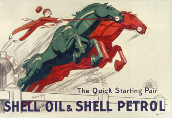 Shell Oil Shell Petrol The Quick Starting Pair 1930 | Vintage Ad and Cover Art 1891-1970