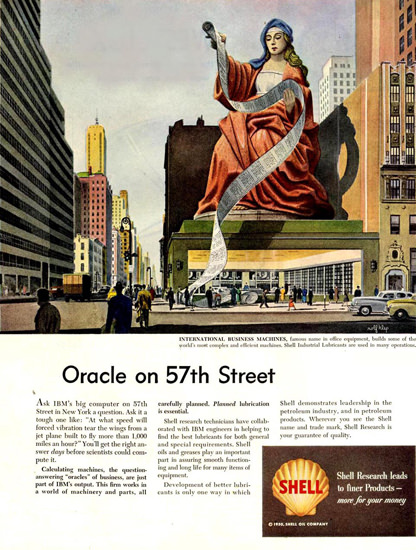 Shell Oracle On 57th Street 1950 | Vintage Ad and Cover Art 1891-1970