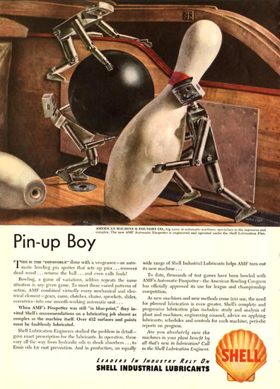 Shell Pin-Up Boy 1947 | Vintage Ad and Cover Art 1891-1970