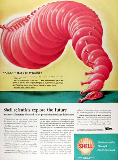 Shell Research 1945 Jet Propulsion Future | Vintage Ad and Cover Art 1891-1970