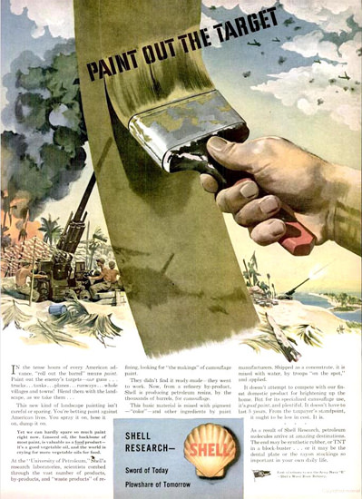 Shell Research Paint Out The Target 1944 | Vintage War Propaganda Posters 1891-1970