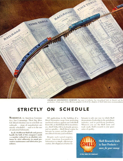 Shell Strictly On Schedule 1951 | Vintage Ad and Cover Art 1891-1970