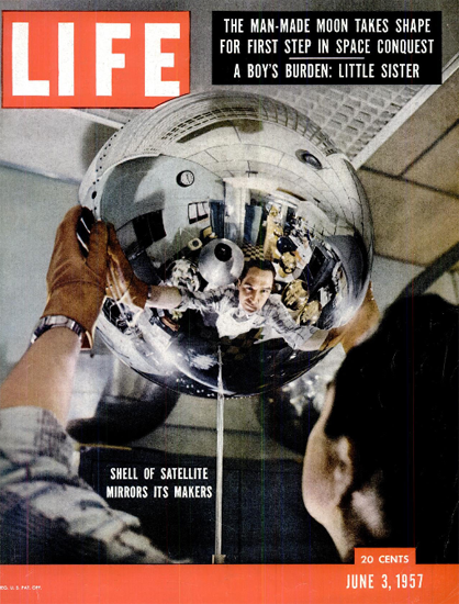 Shell of Satellite Mirrors 3 Jun 1957 Copyright Life Magazine | Life Magazine Color Photo Covers 1937-1970