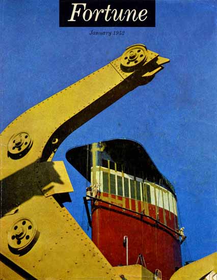 Shipping Fortune Magazine January 1952 Copyright | Fortune Magazine Graphic Art Covers 1930-1959