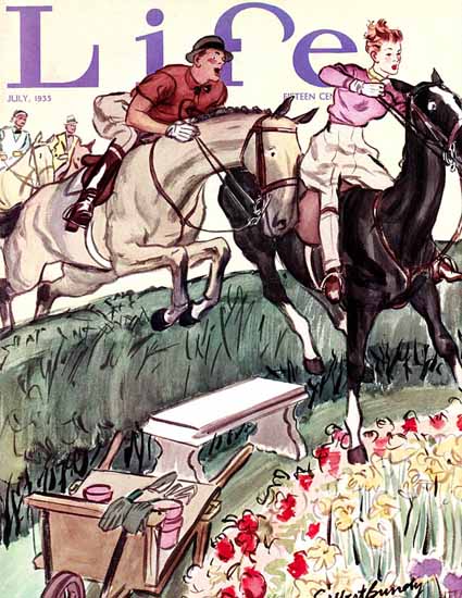 Sibbert Bundy Life Humor Magazine 1935-07 Copyright | Life Magazine Graphic Art Covers 1891-1936