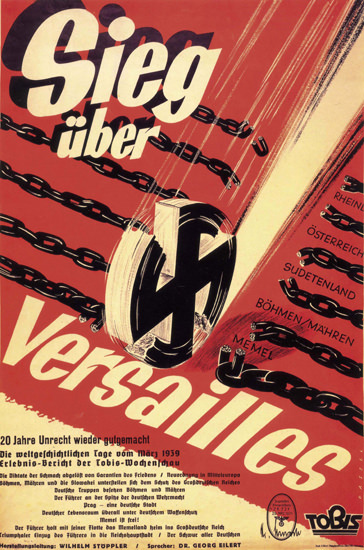 Sieg Ueber Versailles Wochenschau 1939 | Vintage War Propaganda Posters 1891-1970