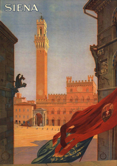 Siena Italy Italia | Vintage Travel Posters 1891-1970