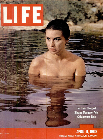 Silvana Mangano takes a Bath 11 Apr 1960 Copyright Life Magazine | Life Magazine Color Photo Covers 1937-1970