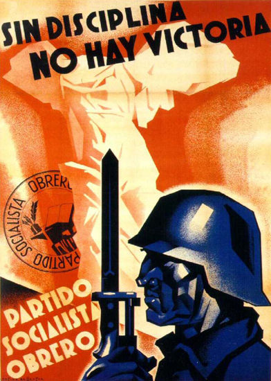 Sin Disciplina No Hay Victoria Partido Socialista | Vintage War Propaganda Posters 1891-1970