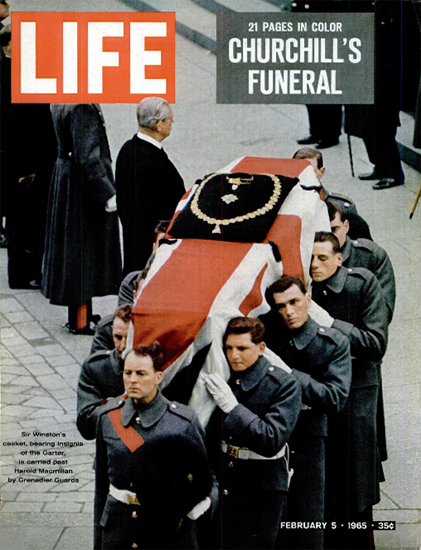 Sir Winston Churchill Funeral 5 Feb 1965 Copyright Life Magazine | Life Magazine Color Photo Covers 1937-1970