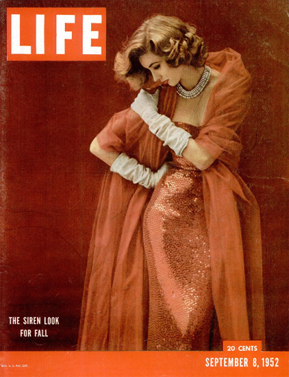 Siren Look for Fall 8 Sep 1952 Copyright Life Magazine | Life Magazine Color Photo Covers 1937-1970