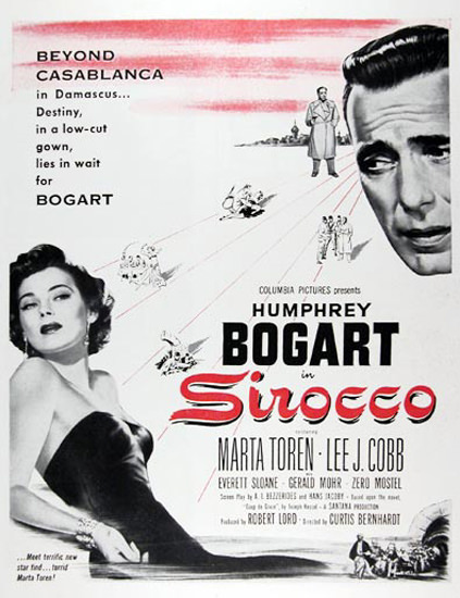 Sirocco Movie 1951 Humphrey Bogart M Toren | Sex Appeal Vintage Ads and Covers 1891-1970