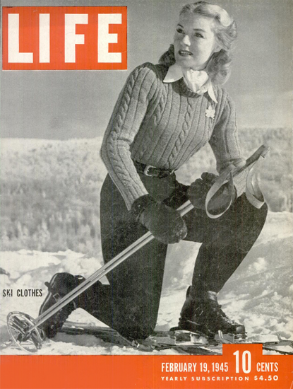 Ski Clothes 19 Feb 1945 Copyright Life Magazine | Life Magazine BW Photo Covers 1936-1970