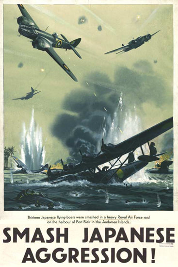 Smash Japanese Aggression 13 Flying-Boats | Vintage War Propaganda Posters 1891-1970