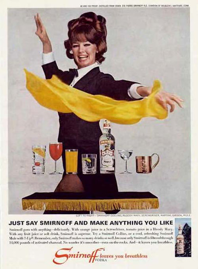 Smirnoff Vodka You Like 1967 Bloody Mary | Vintage Ad and Cover Art 1891-1970