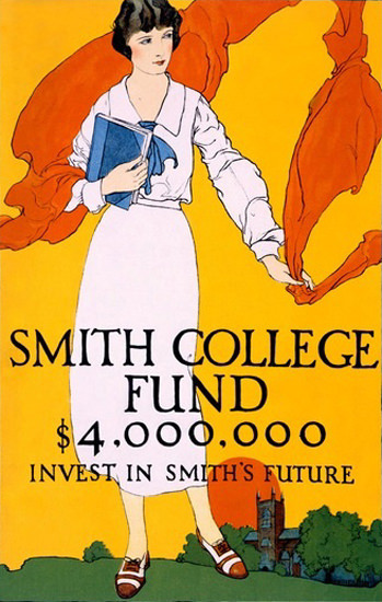 Smith College Fund Invest In Smiths Future | Vintage Ad and Cover Art 1891-1970