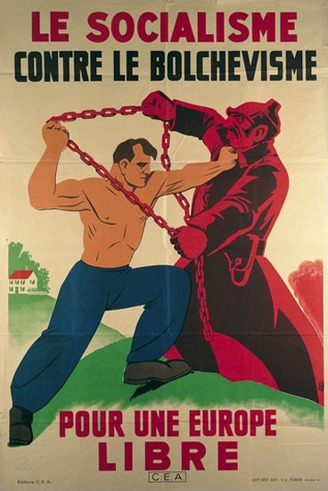 Socialisme Contre Bolchevisme Europe Libre 1939 | Vintage War Propaganda Posters 1891-1970