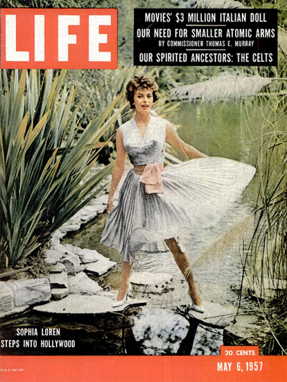 Sophia Loren Steps Into Hollywood 6 May 1957 Copyright