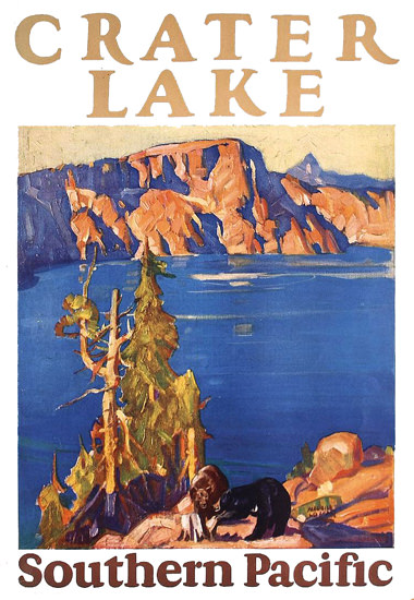 Southern Pacific Crater Lakes 1928 | Vintage Travel Posters 1891-1970