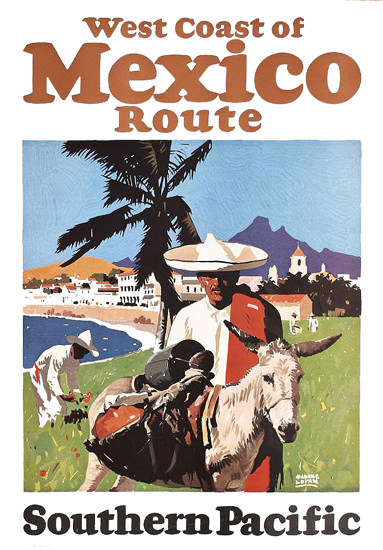 Southern Pacific West Coast Mexico Route 1929 | Vintage Travel Posters 1891-1970