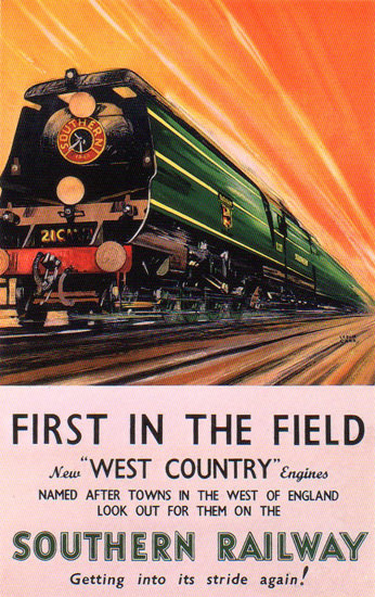 Southern Railway First In The Field 1946 L Carr | Vintage Travel Posters 1891-1970