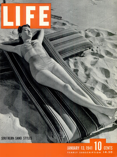 Southern Sand Styles 13 Jan 1941 Copyright Life Magazine | Life Magazine BW Photo Covers 1936-1970