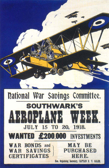 Southwarks Aeroplane Week 1918 UK | Vintage Ad and Cover Art 1891-1970