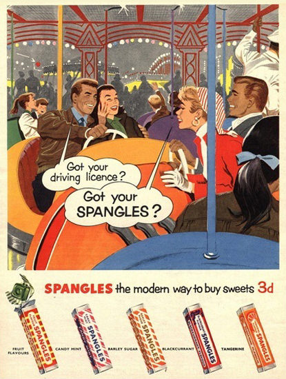 Spangles Candy Your Spangles Amusement Park | Vintage Ad and Cover Art 1891-1970