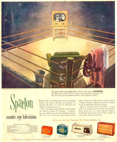 Sparton Cosmic Eye Television | Vintage Ad and Cover Art 1891-1970