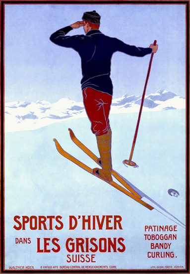 Sports D Hiver Dans Les Grisons Suisse Koch | Vintage Ad and Cover Art 1891-1970