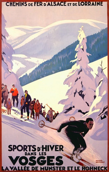 Sports D Hiver Dans Les Vosges La Valle Munster | Vintage Travel Posters 1891-1970