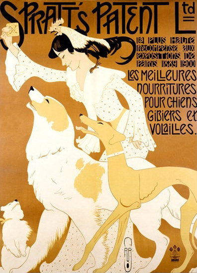 Spratts Patent Nourritures Pour Chiens For Dogs | Sex Appeal Vintage Ads and Covers 1891-1970