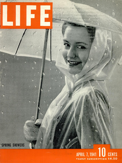 Spring Showers 7 Apr 1941 Copyright Life Magazine | Life Magazine BW Photo Covers 1936-1970