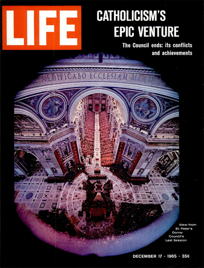 St Peters Dome Council Conflicts 17 Dec 1965 Copyright Life Magazine | Life Magazine Color Photo Covers 1937-1970