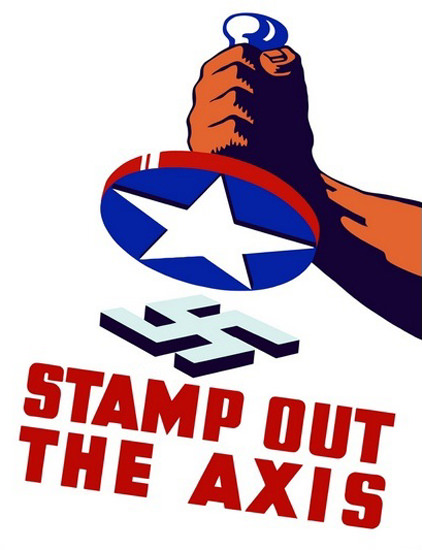 Stamp Out The Axis Smash The Nazi Swastika | Vintage War Propaganda Posters 1891-1970