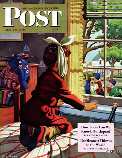 Stan Ekman Saturday Evening Post Mumps 1944_05_20 | The Saturday Evening Post Graphic Art Covers 1931-1969