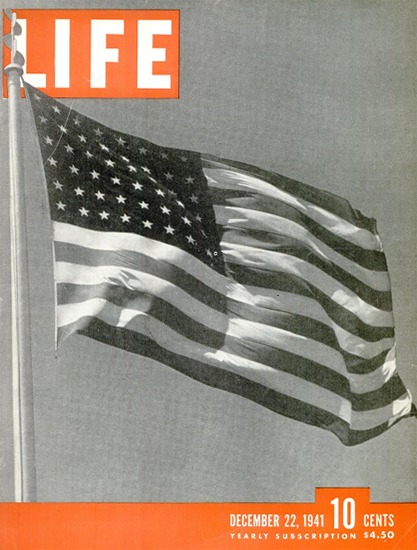 Stars and Stripes 22 Dec 1941 Copyright Life Magazine | Life Magazine BW Photo Covers 1936-1970