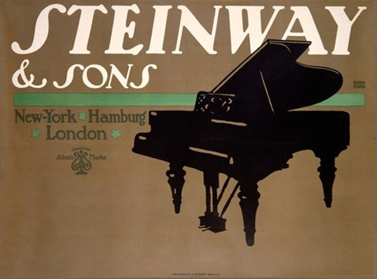 Steinway And Sons Pianos New York London | Vintage Ad and Cover Art 1891-1970