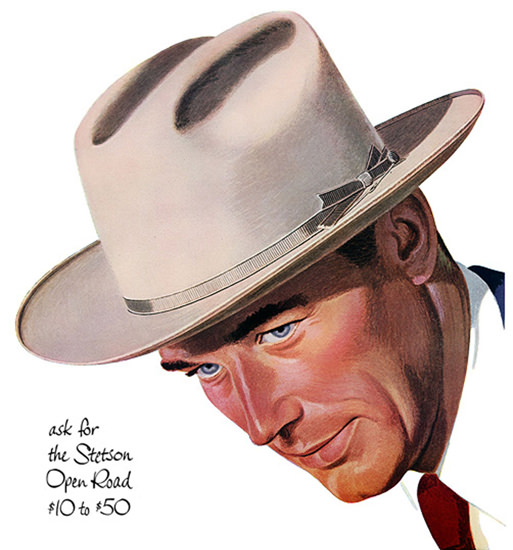 Stetson Hat Open Road | Vintage Ad and Cover Art 1891-1970