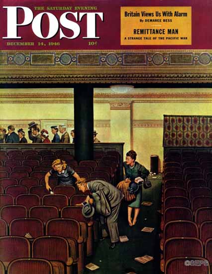 Stevan Dohanos Saturday Evening Post Lost Shoe 1946_12_14 | The Saturday Evening Post Graphic Art Covers 1931-1969