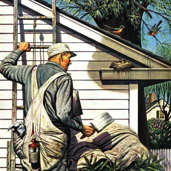 Stevan Dohanos Saturday Evening Post Nest 1945_05_12 Copyright crop | Best of Vintage Cover Art 1900-1970