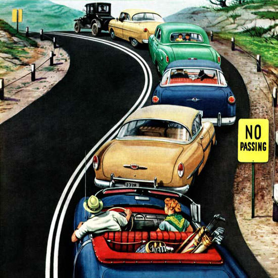 Stevan Dohanos Saturday Evening Post No 1954_10_09 Copyright crop | Best of Vintage Cover Art 1900-1970