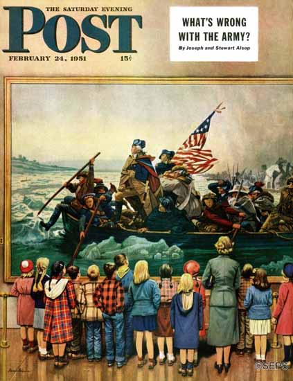 Stevan Dohanos Saturday Evening Post Washington Delaware 1951_02_24 | The Saturday Evening Post Graphic Art Covers 1931-1969