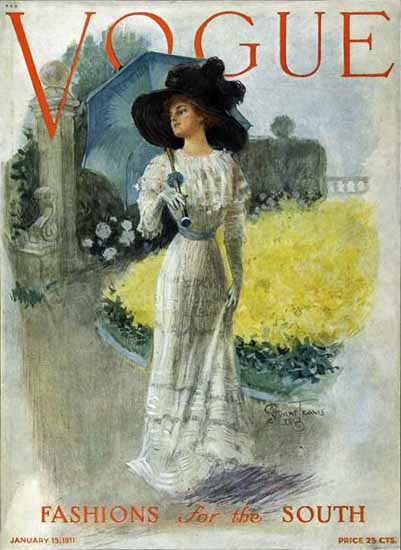 Stuart Travis Vogue Cover 1911-01-15 Copyright | Vogue Magazine Graphic Art Covers 1902-1958