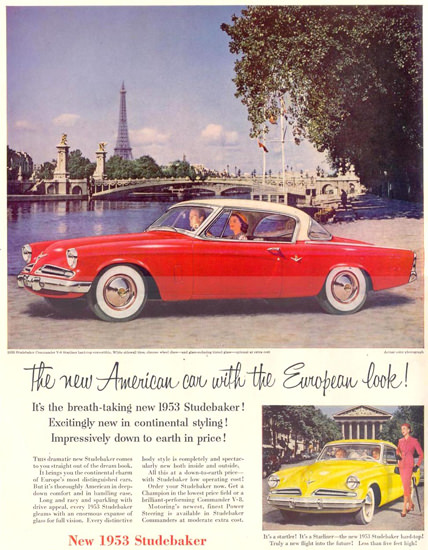 Studebaker Commander V-8 Starliner Paris 1953 | Vintage Cars 1891-1970