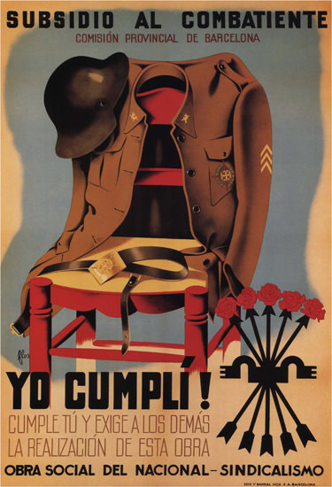 Subsido Al Combatiente Yo Cumpli Spain Espana | Vintage War Propaganda Posters 1891-1970