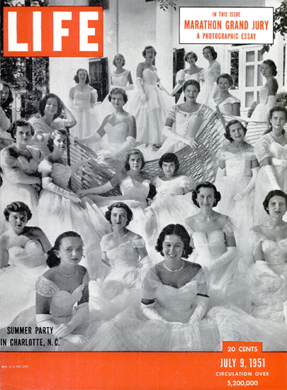 Summer Party in Charlotte NC 9 Jul 1951 Copyright Life Magazine | Life Magazine BW Photo Covers 1936-1970