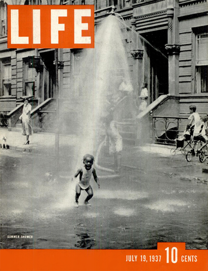 Summer Shower 19 Jul 1937 Copyright Life Magazine | Life Magazine BW Photo Covers 1936-1970