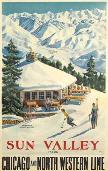 Sun Valley Idaho Chicago North Western 1940 | Vintage Travel Posters 1891-1970