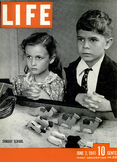 Sunday School 2 Jun 1941 Copyright Life Magazine | Life Magazine BW Photo Covers 1936-1970